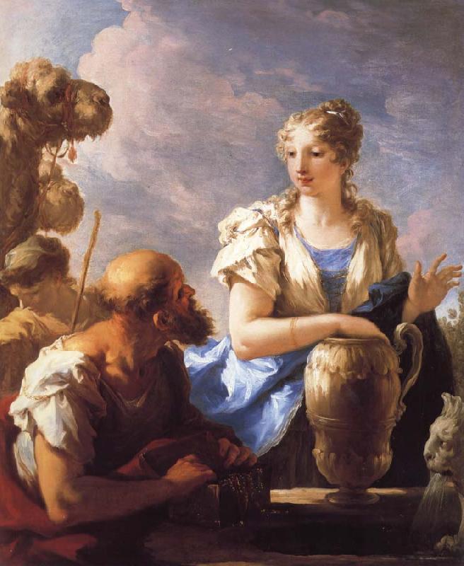 PELLEGRINI, Giovanni Antonio Rebecca at the Well oil painting picture